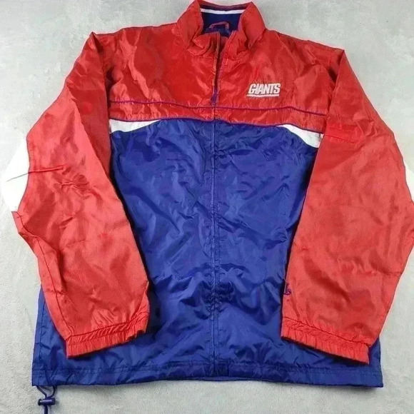 NFL New York Giant Fulk Zip Windbreaker Jacket Sz M - Picture 1 of 10